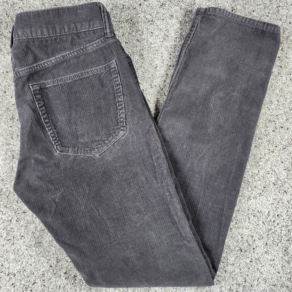 Banana Republic Corduroy Pants Mens 30x32 Straight Pima Cotton Grey Excellent
